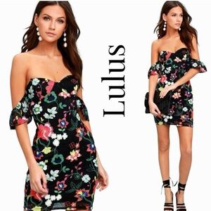 NWT Lulus Hot Tropics Lace Embroidered Dress